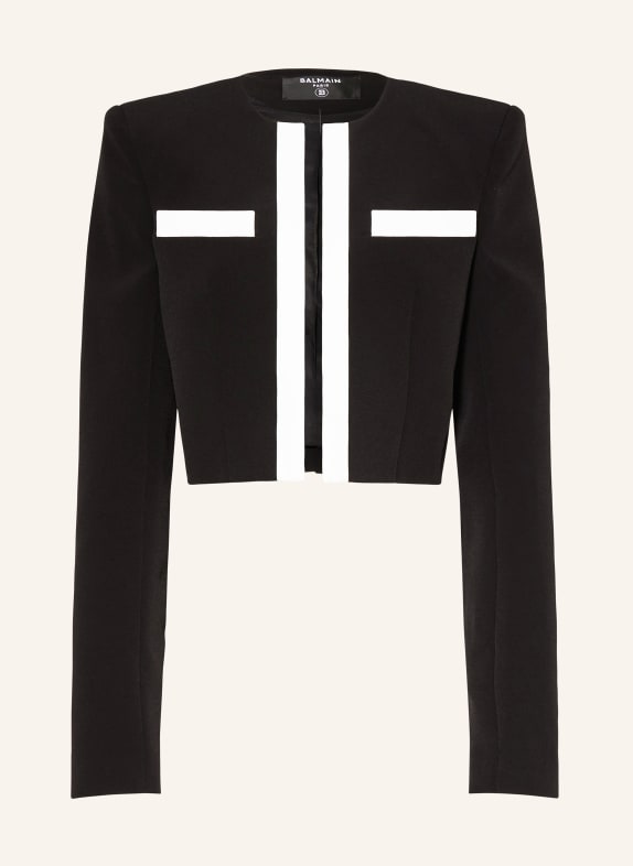 BALMAIN Boxy jacket BLACK/ WHITE