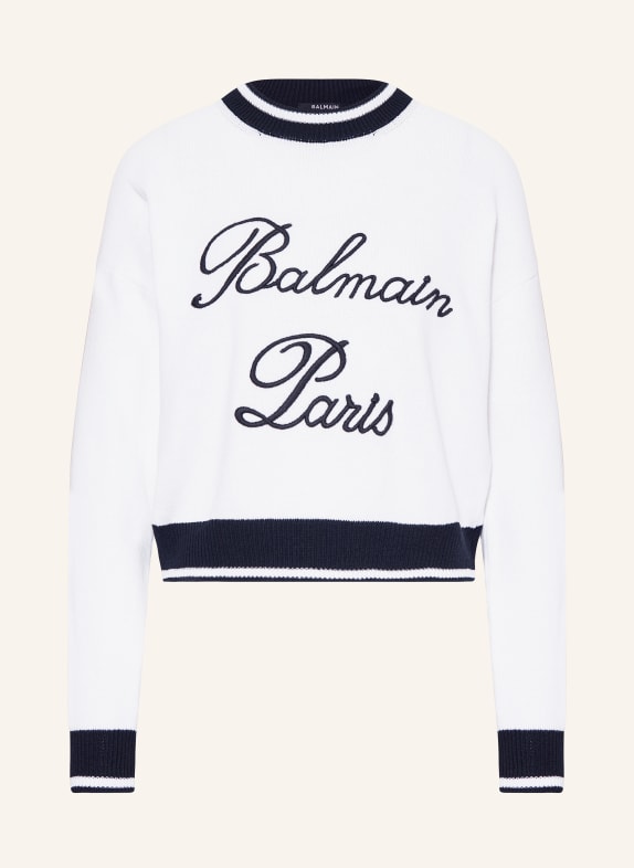BALMAIN Sweater WHITE/ BLACK