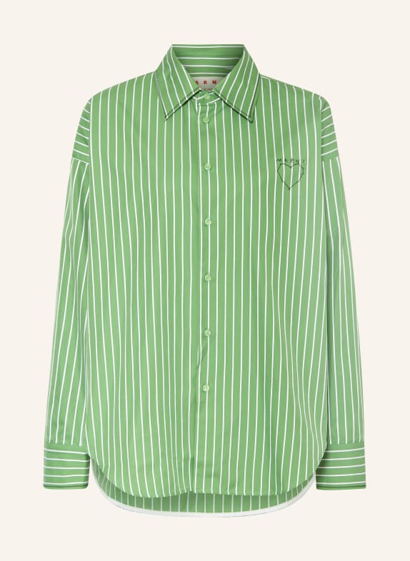 MARNI Shirt blouse GREEN/ WHITE