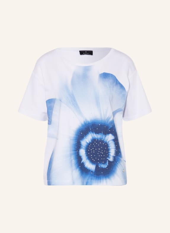 monari T-shirt with decorative gems WHITE/ BLUE