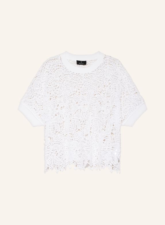 monari T-shirt made of lace WHITE