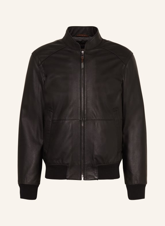 windsor. Leather jacket BORELLO BLACK