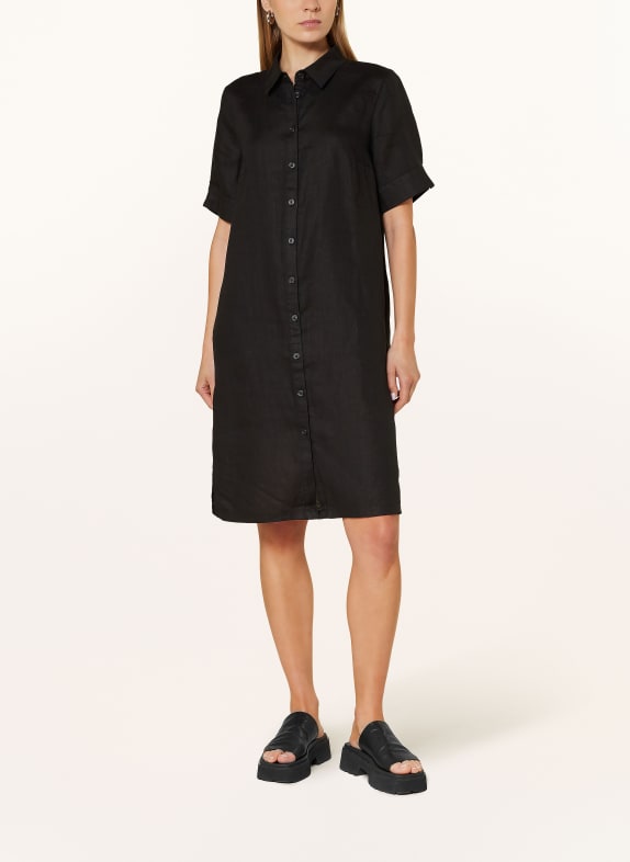 BETTY&CO Shirt dress in linen BLACK