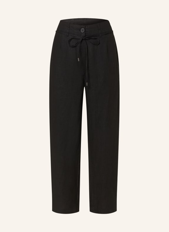 BETTY&CO 7/8 pants made of linen BLACK