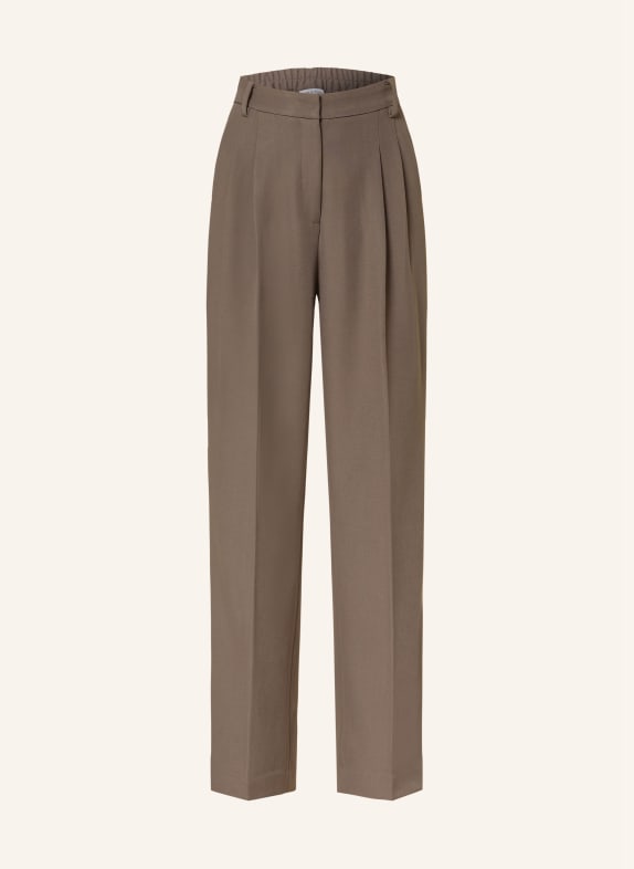 MRS & HUGS Wide leg trousers DARK BROWN