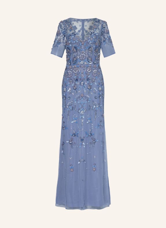 ADRIANNA PAPELL Evening dress with sequins BLUE GRAY/ LIGHT BLUE/ LIGHT PINK