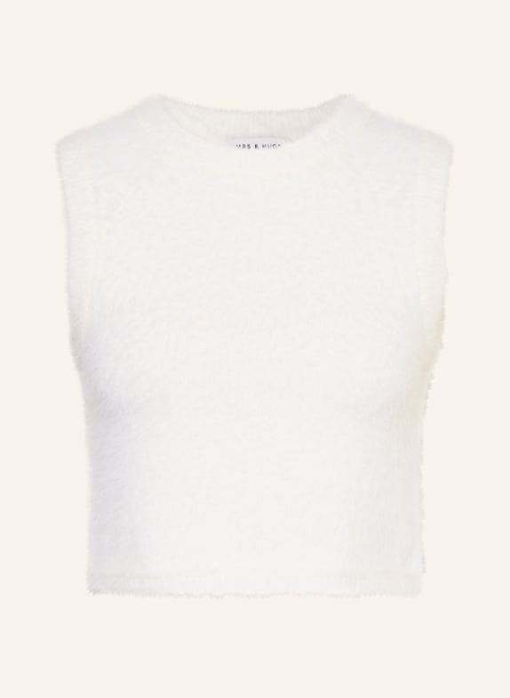 MRS & HUGS Cropped knit top ECRU