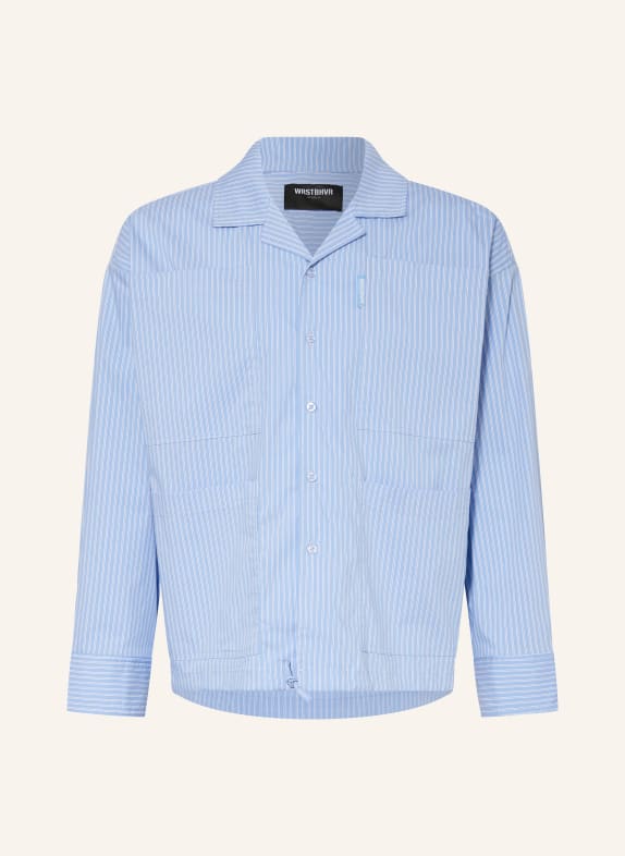 WRSTBHVR Shirt OPIN comfort fit BLUE/ WHITE