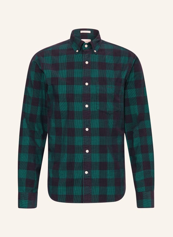 GANT Corduroy shirt regular untucked fit DARK GREEN/ DARK BLUE