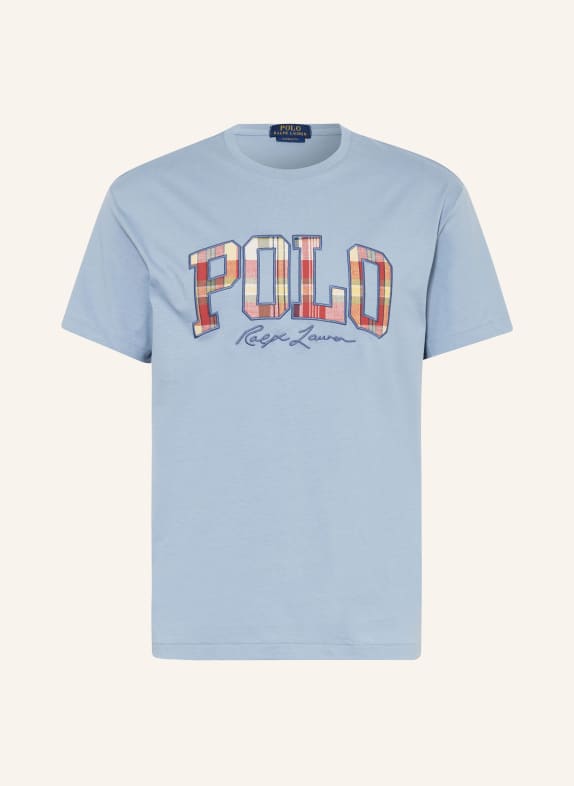 POLO RALPH LAUREN T-shirt BLUE GRAY/ YELLOW/ RED