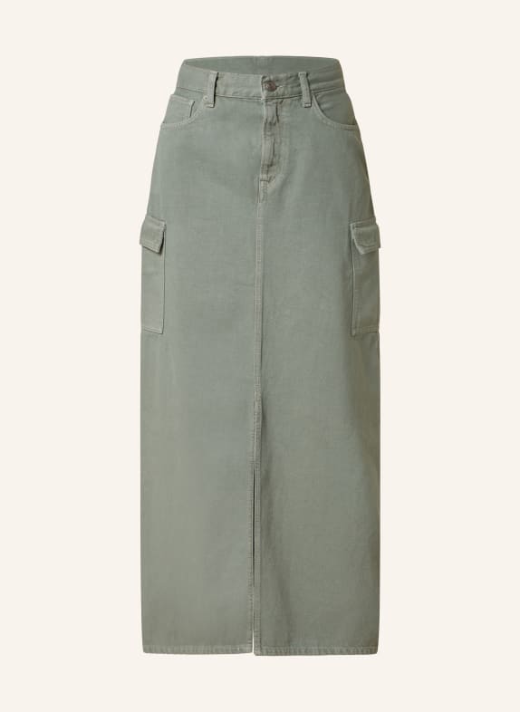 Pepe Jeans Denim skirt 702 Washed Green