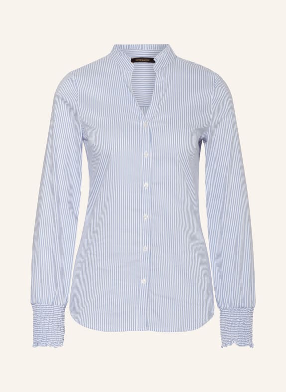 MORE & MORE Bluse HELLBLAU/ WEISS