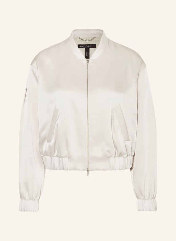 MARC CAIN Bomber jacket in satin ECRU