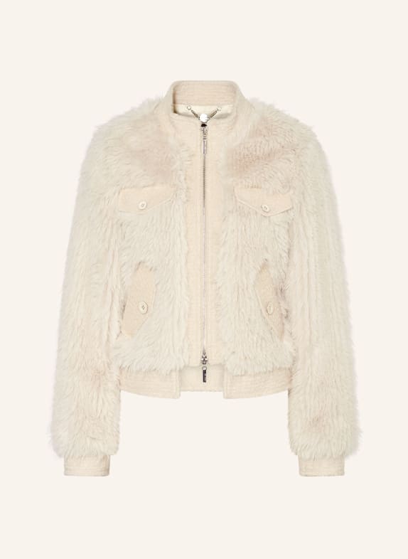 MARC CAIN Faux fur jacket CREAM