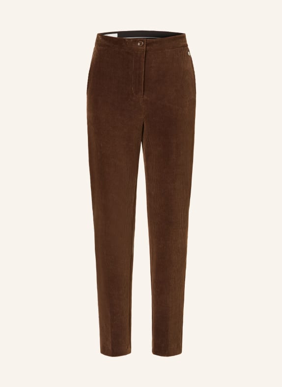 MARC CAIN Corduroy trousers FUSHUN DARK BROWN