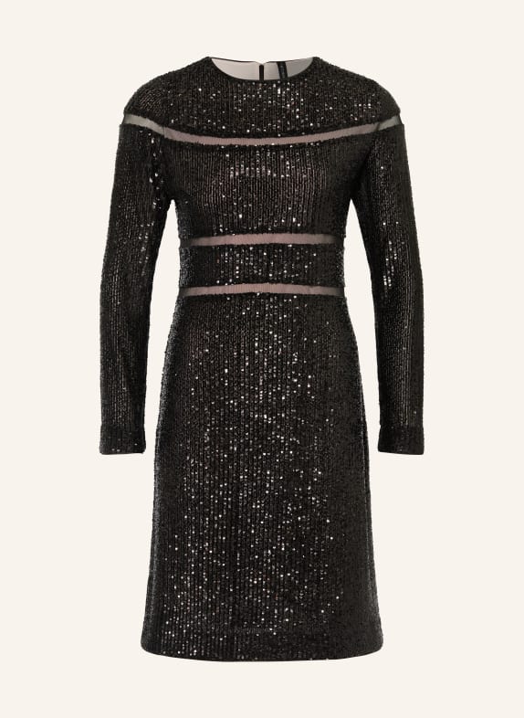 MARC CAIN Cocktail dress with sequins 900 BLACK