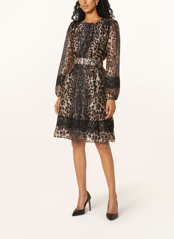 MARC CAIN Kleid mit Spitze 625 shiny sand