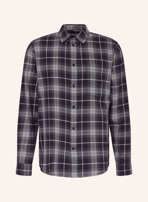 ARMEDANGELS Hemd AARNAULT Comfort Fit DUNKELBLAU/ WEISS