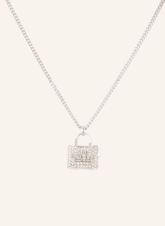 MARC JACOBS Necklace THE PAVE TOTE NECKLACE SILVER