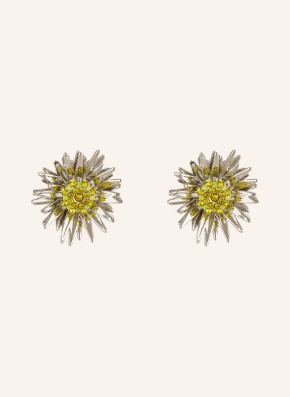 MARC JACOBS Ohrstecker FUTURE FLORAL STUDS SILBER/ GELB