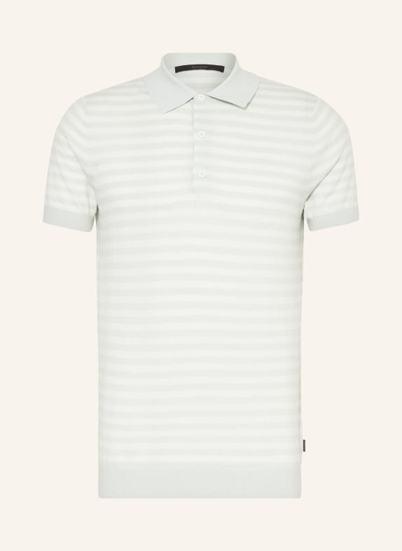 windsor. Knitted polo shirt with cashmere MINT/ CREAM