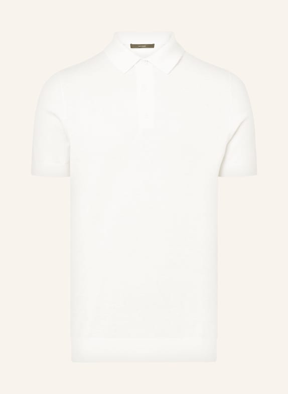 windsor. Knitted polo shirt with cashmere WHITE
