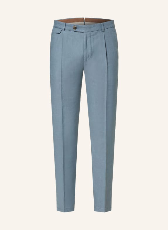 windsor. Suit trousers SILVI shaped fit with linen 440 TurquoiseAqua              440