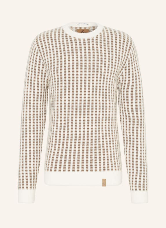 COLOURS & SONS Sweater CREAM/ BROWN