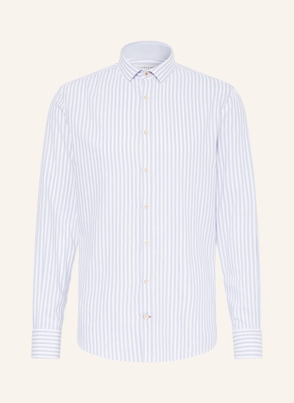 COLOURS & SONS Hemd Regular Fit WEISS/ BLAUGRAU