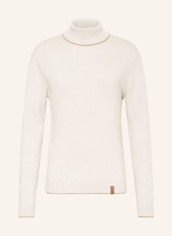 COLOURS & SONS Rollkragenpullover mit Merinowolle CREME