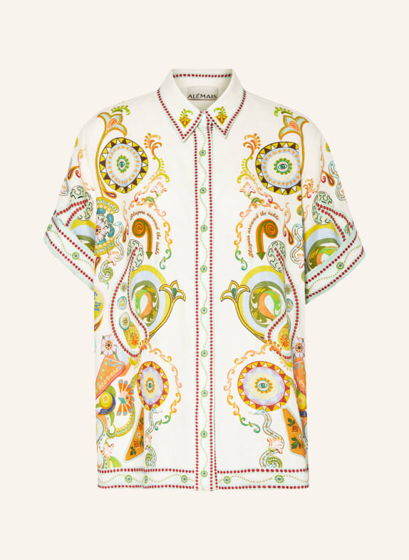 ALÉMAIS Shirt blouse PINBALL made of linen DARK YELLOW/ ORANGE/ CREAM