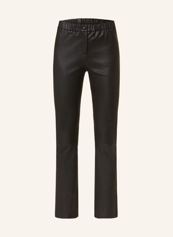 OAKWOOD Leather trousers BLACK