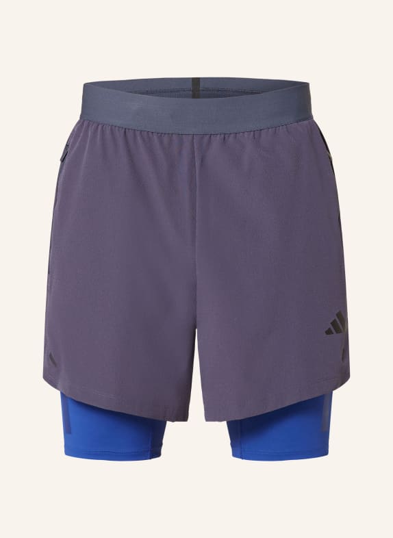 adidas 2-in-1-Trainingsshorts POWER DUNKELGRAU