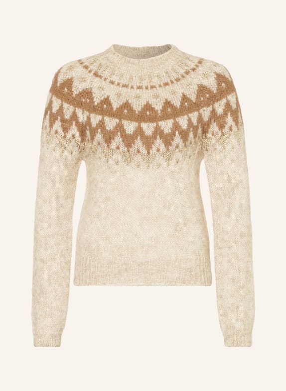 darling harbour Sweater with glitter thread BEIGE / CREAM