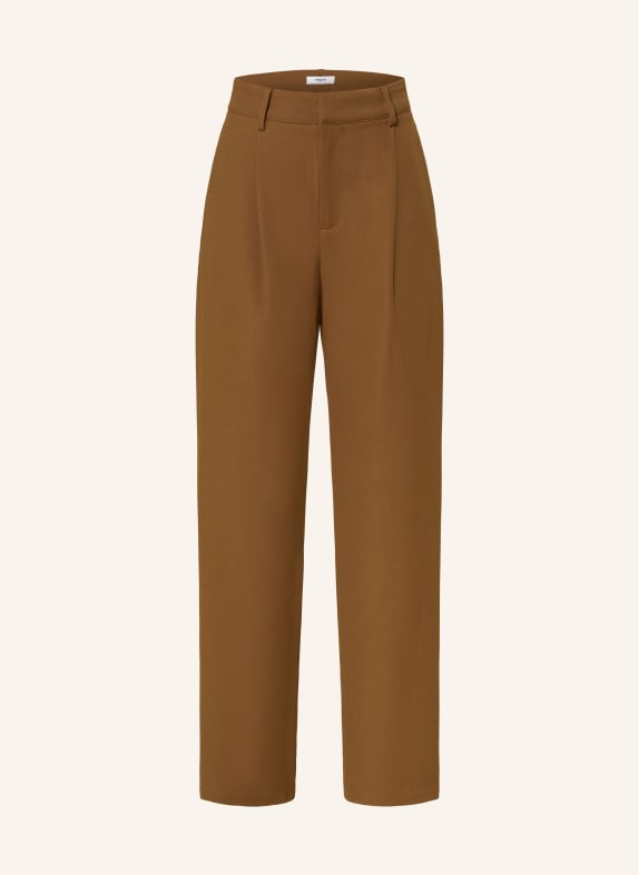 SUNCOO Wide leg trousers JAHEL COGNAC