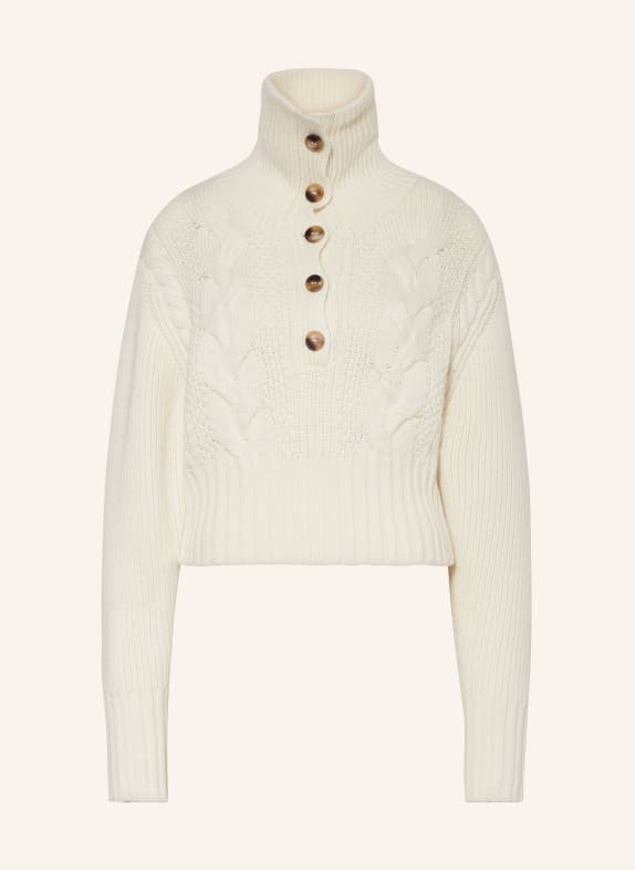 SUNCOO Half-zip sweater PLAGNE ECRU