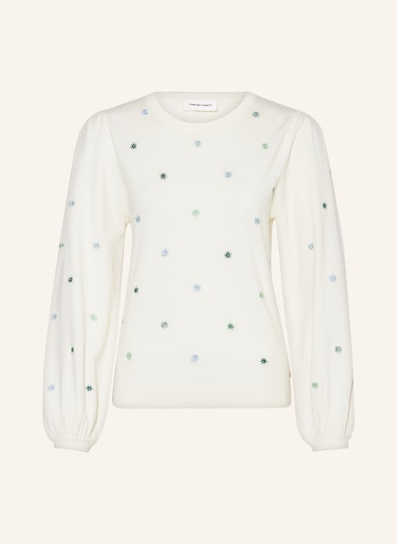 FABIENNE CHAPOT Pullover HILLY mit Stickereien ECRU/ HELLBLAU/ GRÜN