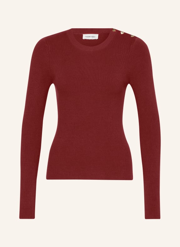 FABIENNE CHAPOT Pullover mit Glitzergarn DUNKELROT
