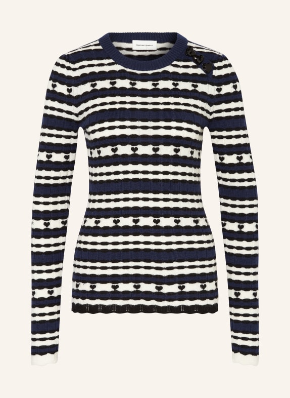 FABIENNE CHAPOT Pullover BANDA DUNKELBLAU/ SCHWARZ/ WEISS