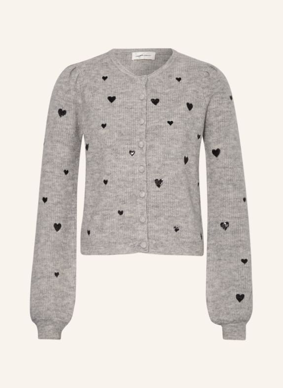 FABIENNE CHAPOT Cardigan LIDIA with sequins GRAY/ BLACK