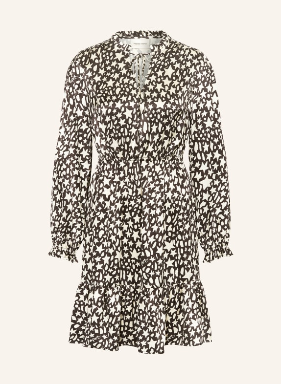 FABIENNE CHAPOT Satinkleid DOROTHY SCHWARZ/ CREME