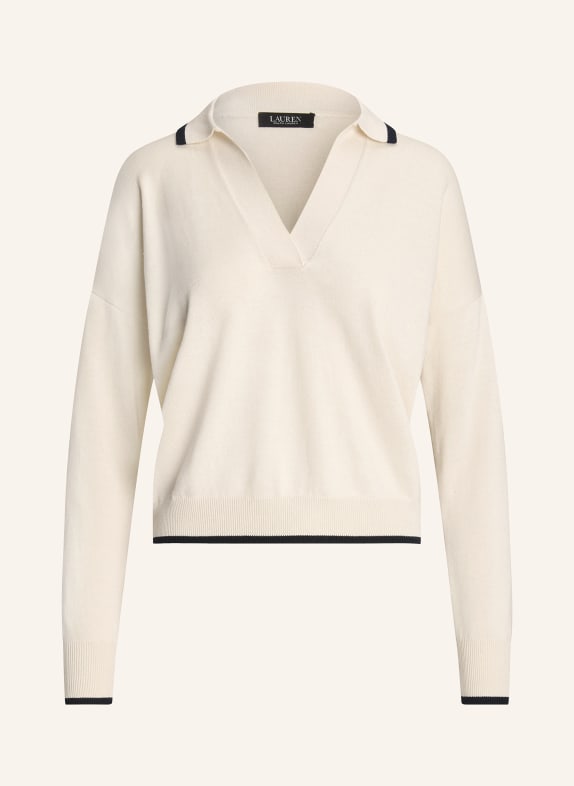 polo Dress Joma Essential II manga curta azul marinho branco Softee Herreklær polo Dress skjorter CREAM/ DARK BLUE