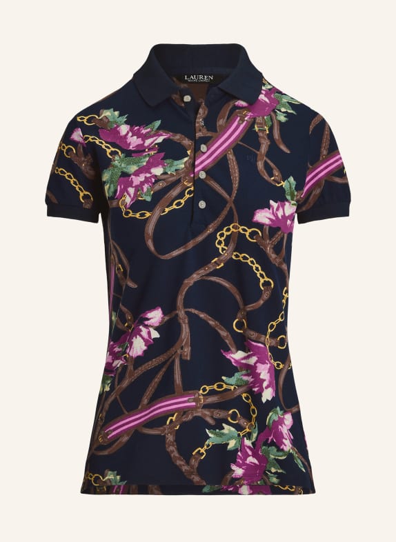 polo Dress Joma Essential II manga curta azul marinho branco polo Dress shirt DARK BLUE/ DARK BROWN/ PINK