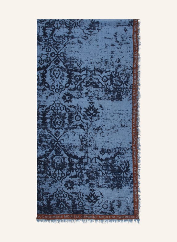 Mouleta Cashmere scarf BLUE/ DARK BLUE/ BROWN