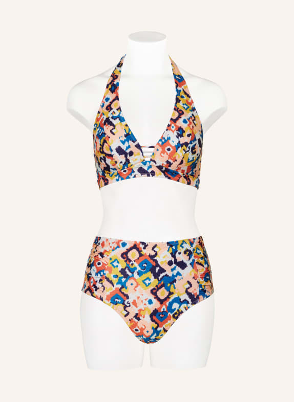 Lidea Bikinibroekje met hoge taille HEARTBEAT ECRU / BLAUW / ORANJE