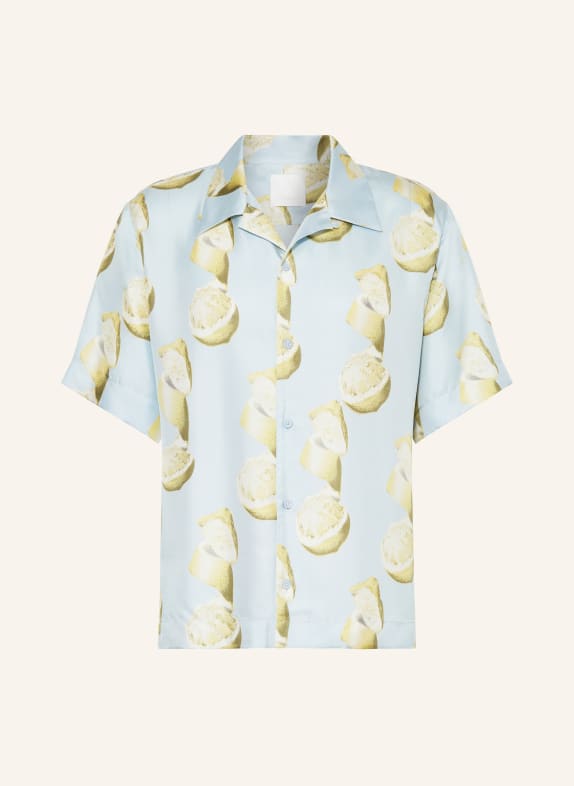 GIVENCHY Resort shirt relaxed fit made of silk LIGHT BLUE/ YELLOW/ GREEN