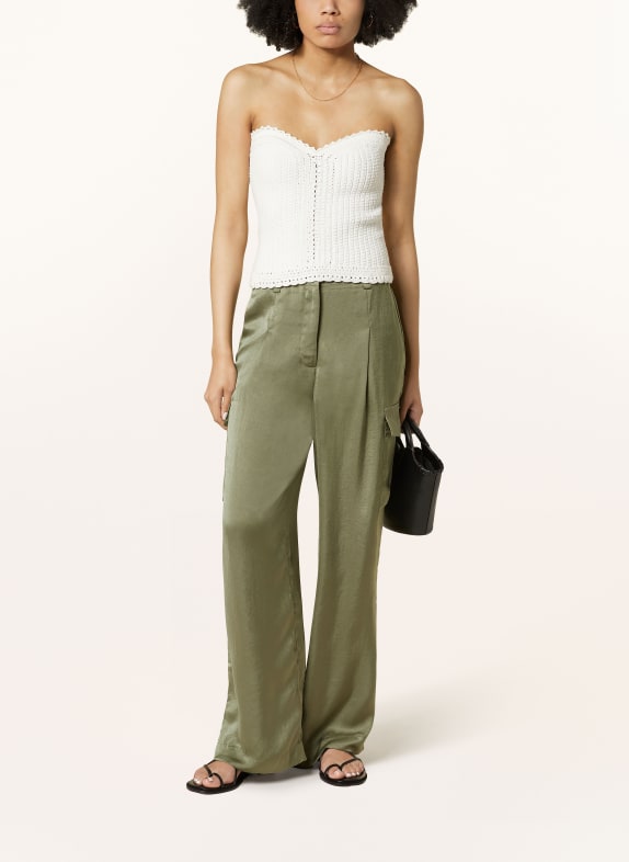 ba&sh Cargobukser CARY i satin KHAKI