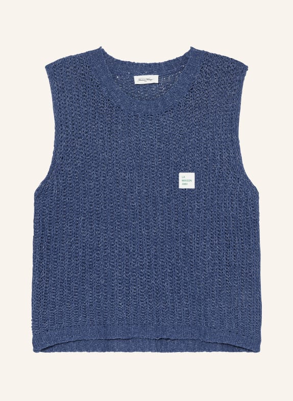 American Vintage Sweater vest YAM DARK BLUE