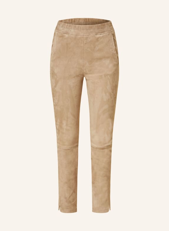 lilienfels Leather trousers TAUPE