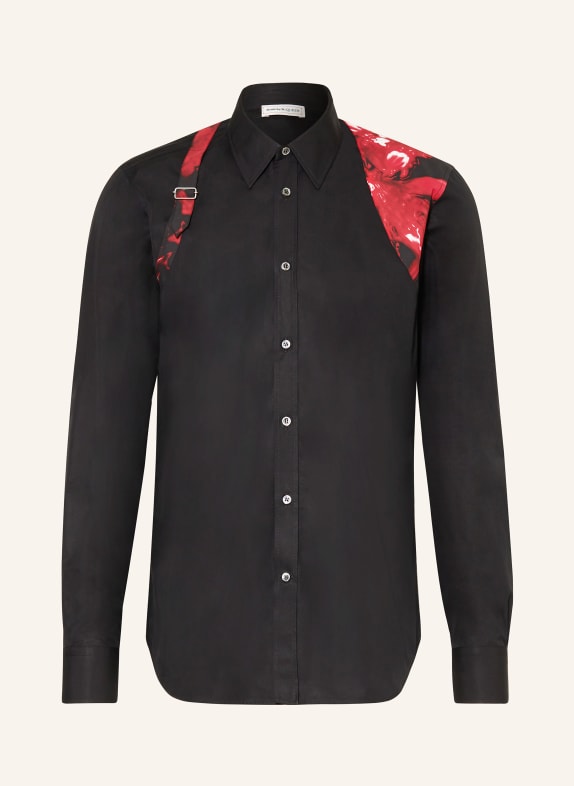 Alexander McQUEEN Shirt slim fit BLACK/ RED